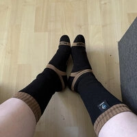Носки водонепроницаемые Dexshell Hytherm Pro Socks, размер L, черные с коричневой полосой — Photo 11