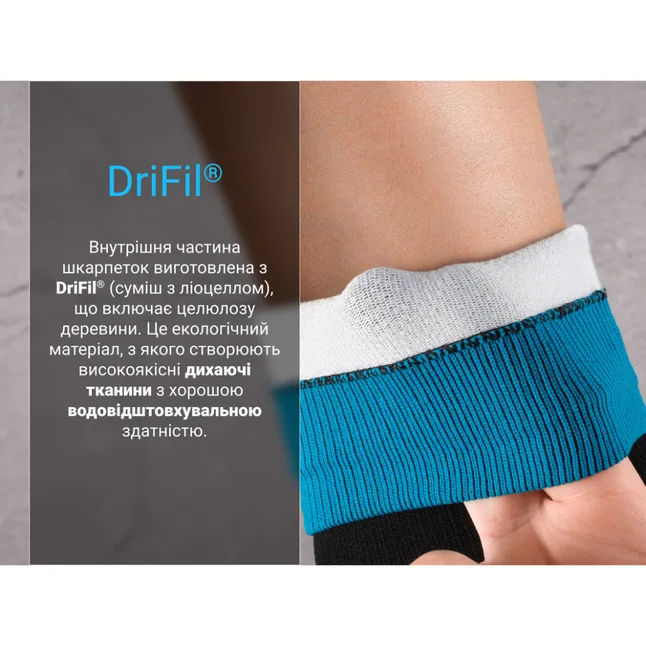 Водонепроницаемые носки DexShell Running Lite Socks, синие полоски XL (47-49) — Photo 9
