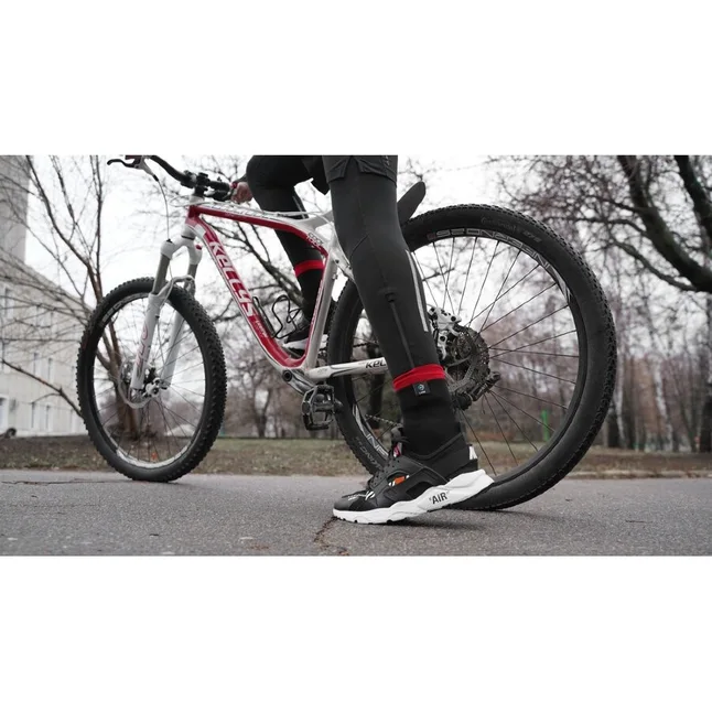 Водонепроницаемые носки DexShell Running Lite Socks, красные полоски XL (47-49) — Photo 6