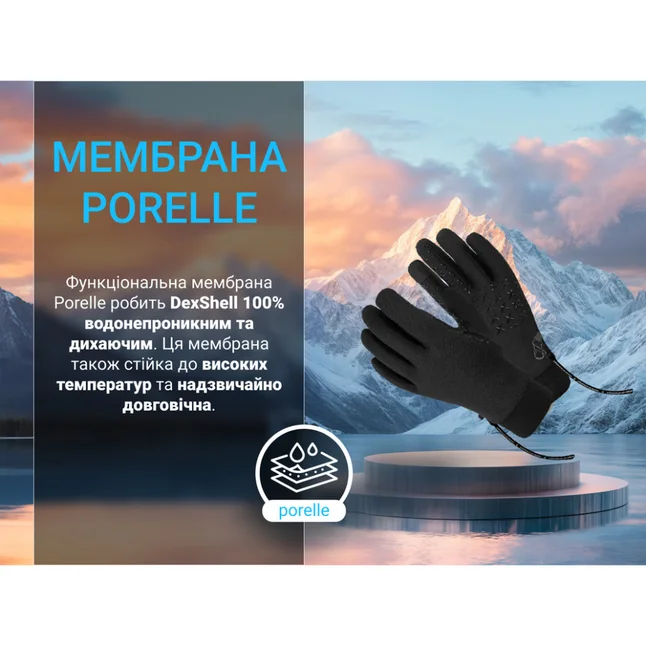 Рукавички водонепроникні Dexshell StretchFit 2.0 Gloves, р-р M, чорні — Photo 4
