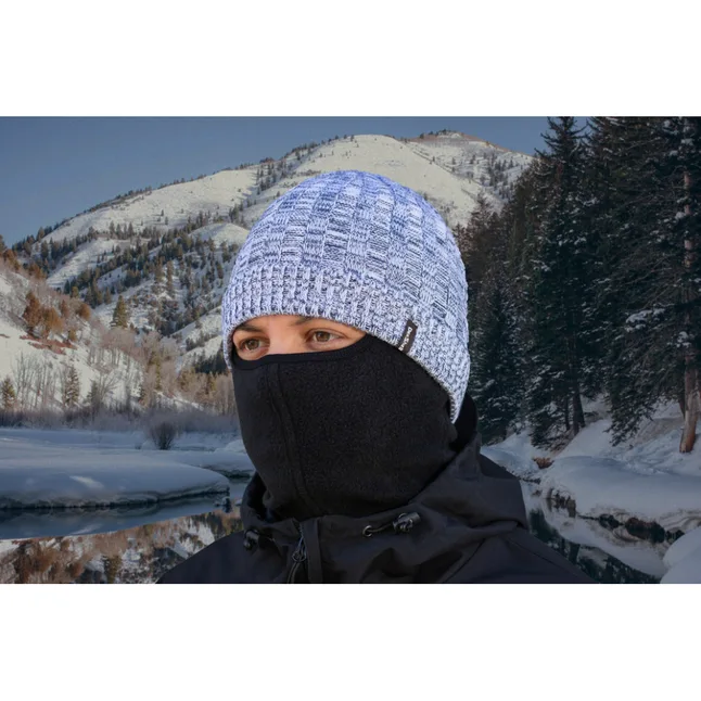 Водонепроникна шапка Dexshell Heathered Rib Knit Beanie, onesize (56-58 см), біло-сіра — Photo 1