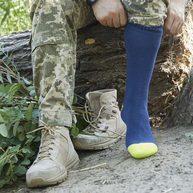 Водонепроникні шкарпетки DexShell Ultra Thin Crew, Синій/Жовтий S (36-38) — Photo 10