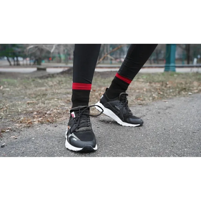 Водонепроницаемые носки DexShell Running Lite Socks, красные полоски XL (47-49) — Photo 12
