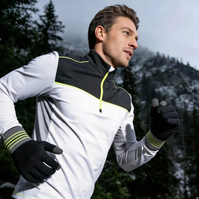 Рукавички водонепроникні Dexshell Ultra Thin Waterproof Running, p-p L, чорно-жовтий — Photo 3