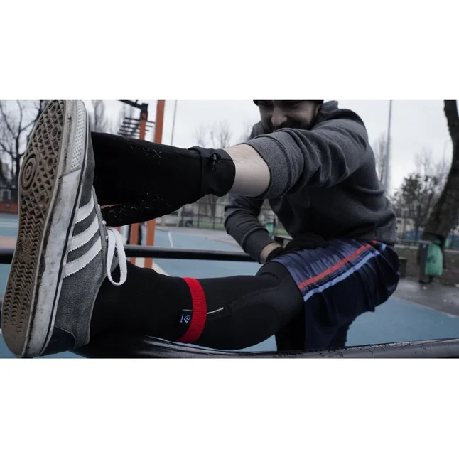 Водонепроницаемые носки DexShell Running Lite Socks, красные полоски XL (47-49) — Photo 4