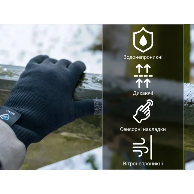 Перчатки водонепроницаемые Dexshell ThermFit 3.0 Gloves, черные, размер M — Photo 9