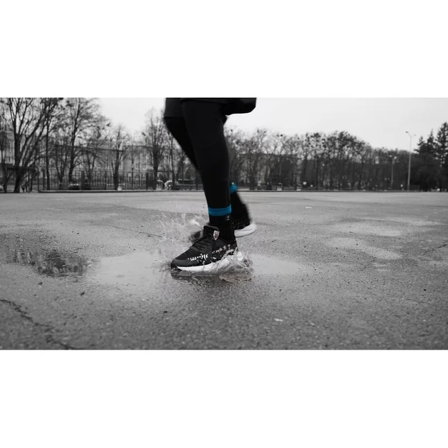 Водонепроницаемые носки DexShell Running Lite Socks, синие полоски XL (47-49) — Photo 5