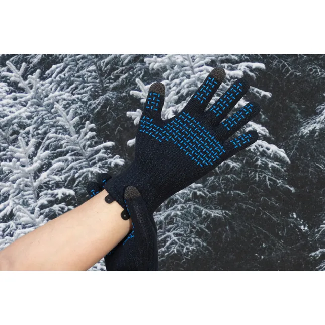 Перчатки водонепроницаемые Dexshell ThermFit 3.0 Gloves, темно-голубые, размер XL — Photo 1