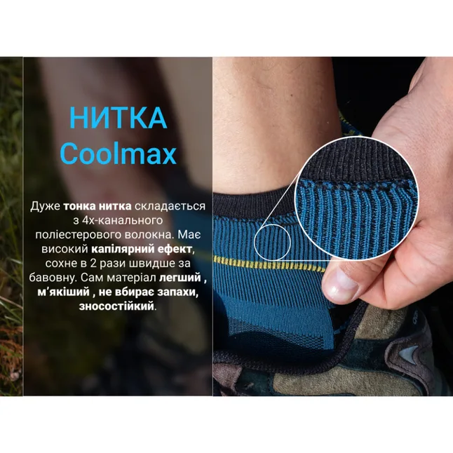 Носки водонепроницаемые Dexshell Running Lite 2.0 Socks, темно-голубые, размер L (43-46) — Photo 5