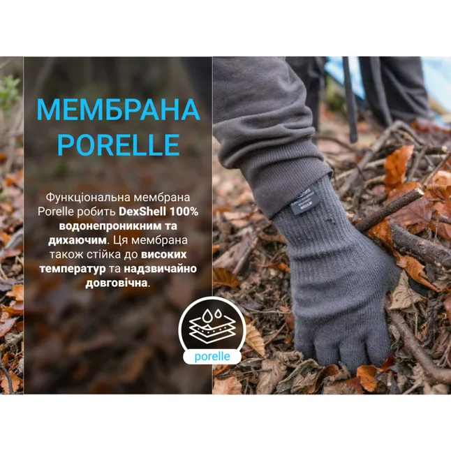 Перчатки водонепроницаемые Dexshell ThermFit 3.0 Gloves, черные, размер M — Photo 10