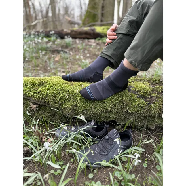 Носки водонепроницаемые Dexshell Running Lite 2.0 Socks, серые, размер L (43-46) — Photo 4