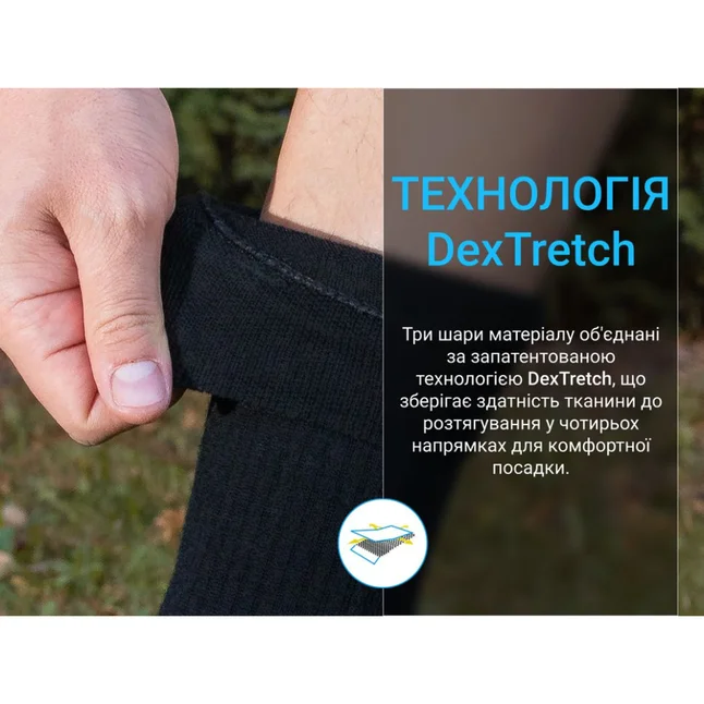 Носки Dexshell Terrain Walking 2.0 Socks, черно-серые, размер M (39-42) — Photo 4