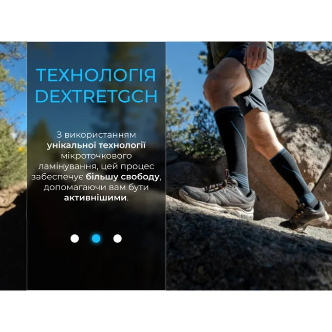 Водонепроницаемые носки Dexshell Longlite Socks 2.0, голубые полоски, размер L (43-46) — Photo 8