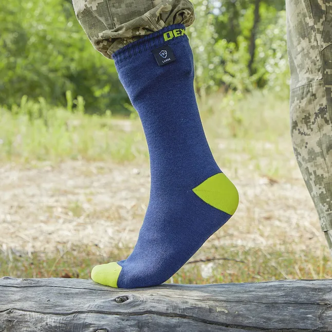 Водонепроникні шкарпетки DexShell Ultra Thin Crew, Синій/Жовтий S (36-38) — Photo 11