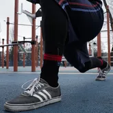 Водонепроницаемые носки DexShell Running Lite Socks, красные полоски XL (47-49) — Photo 19