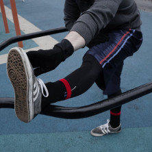 Водонепроникні шкарпетки DexShell Running Lite Socks, червоні смужки XL( 47-49)