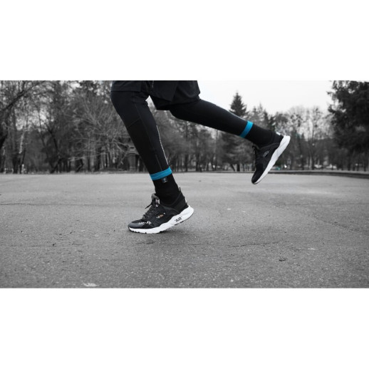 Водонепроникні шкарпетки DexShell Running Lite Socks, сині смужки S (36-38)