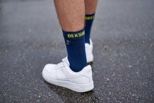 Водонепроникні шкарпетки DexShell Ultra Thin Crew, Синій/Жовтий L (43-46)