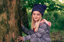 Дитяча водонепроникна шапка DexShell з бубонами DH572PP, фіолетова