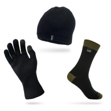 Акційний комплект DexShell шкарпетки Thermlite Green DS6260 + шапка DH372 + рукавички ThermFit Neo DG324TSB