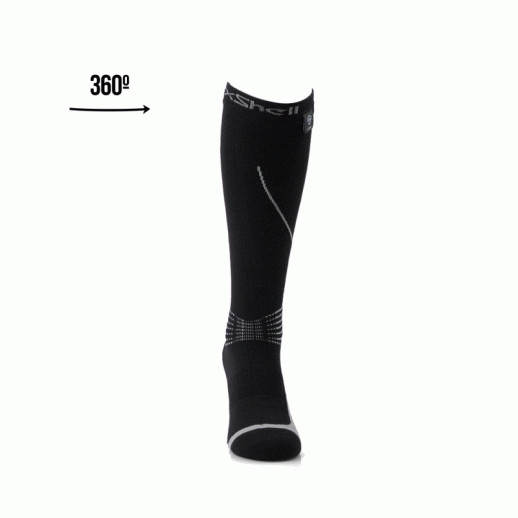 Водонепроникні шкарпетки Dexshell Mudder, чорні з сірими смужками S (36-38)