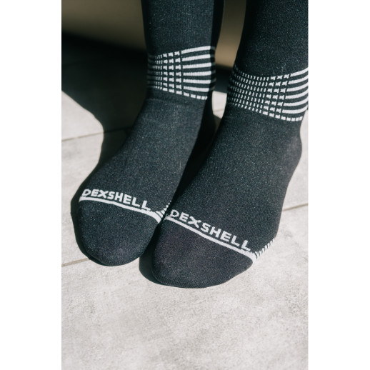 Водонепроникні шкарпетки Dexshell Longlite Socks 2.0, блакитні полоски, розмір L (43-46)
