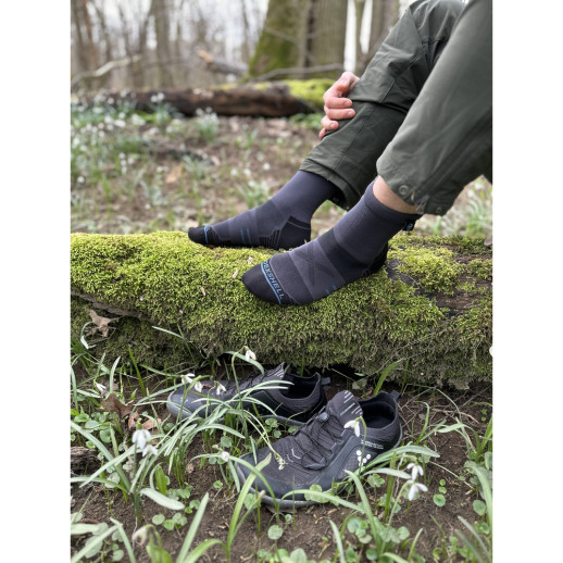 Шкарпетки водонепроникні Dexshell Running Lite 2.0 Socks, сірі, розмір XL (47-49)