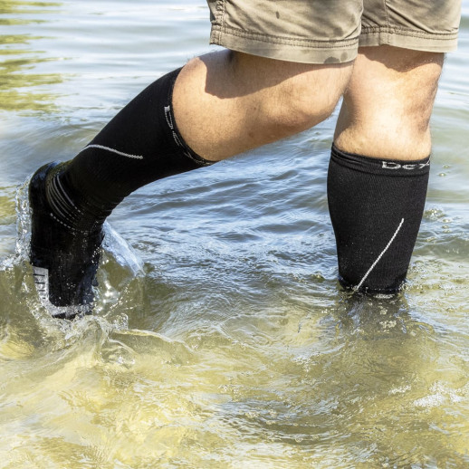 Водонепроницаемые носки Dexshell Mudder, черные с серыми полосками XL (47-49)