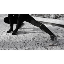 Водонепроницаемые носки Dexshell Mudder, черные с желтыми полосками L (43-46)