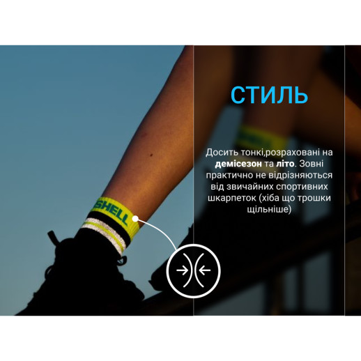 Водонепроницаемые носки DexShell Pro visibility Cycling, DS648GRY S (36-38)