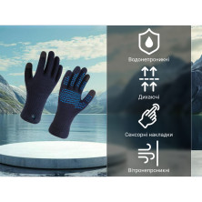 Перчатки водонепроницаемые Dexshell ThermFit 3.0 Gloves, темно-голубые, размер XL