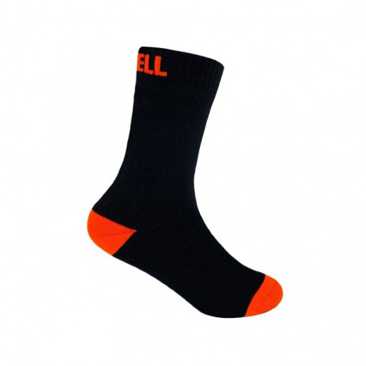 Водонепроницаемые носки детские Dexshell Ultra Thin Children Sock, черный/оранжевый (S)