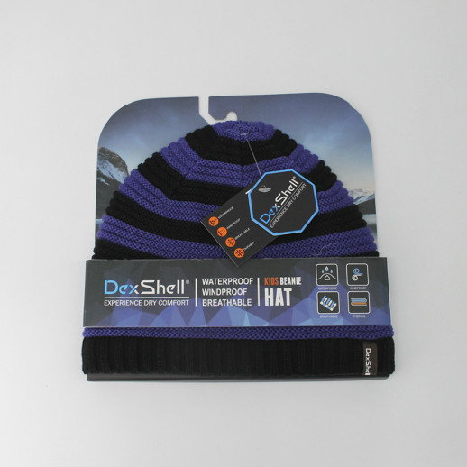 Детская водонепроницаемая шапка DexShell DH552PP, фиолетовая