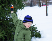 Детская водонепроницаемая шапка DexShell DH552PP, фиолетовая