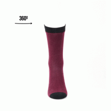 Водонепроницаемые носки DexShell Ultra Thin Crew, бордовый/черный M (39-42)