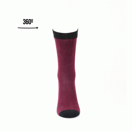 Водонепроницаемые носки DexShell Ultra Thin Crew, бордовый/черный S (36-38)