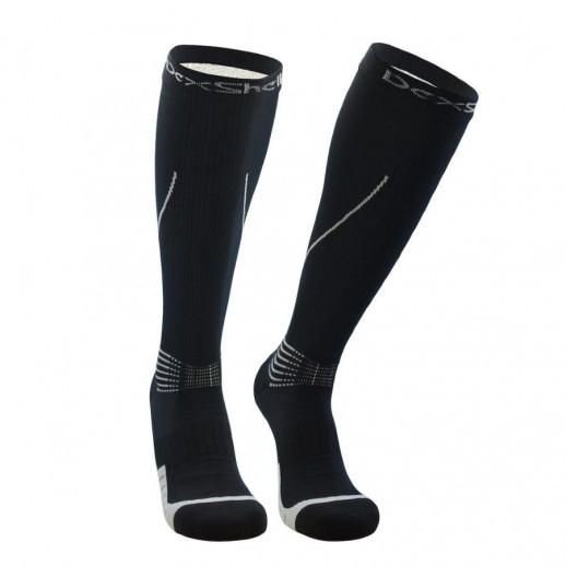 Водонепроницаемые носки Dexshell Mudder, черные с серыми полосками S (36-38)