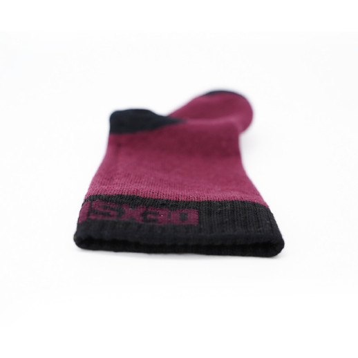 Водонепроницаемые носки детские DexShell Ultra Thin Children Socks, бордовый/черный M (18-20 см)