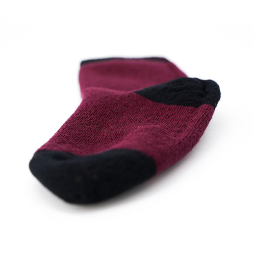 Водонепроницаемые носки детские DexShell Ultra Thin Children Socks, бордовый/черный L (20-22 см)
