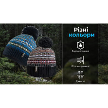 Водонепроницаемая шапка DexShell Beanie Fair Isle DH362BLU L/XL (58-60 см)